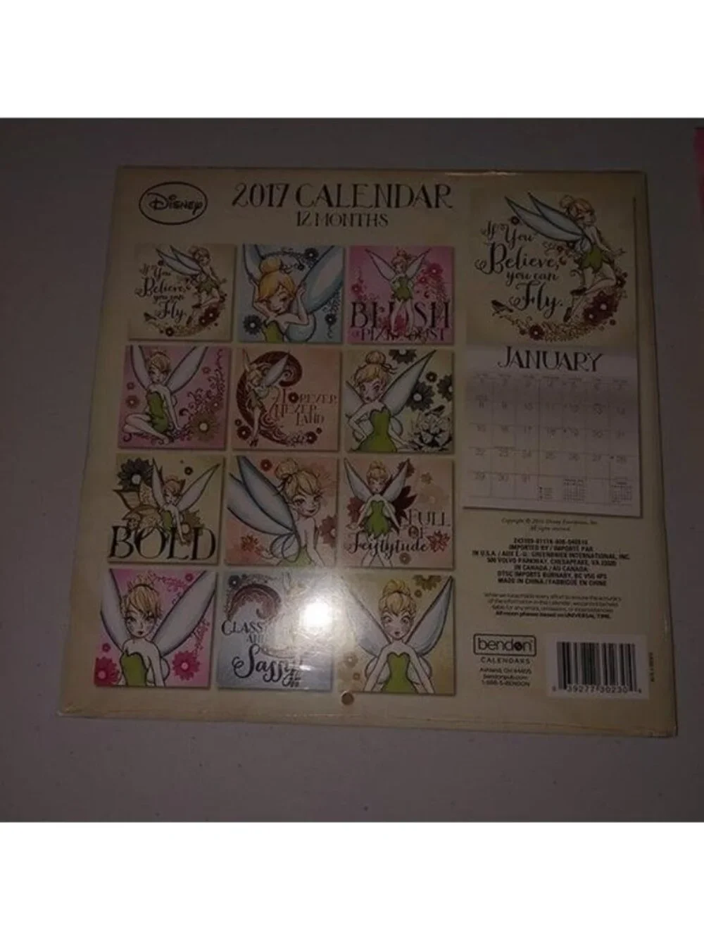 2017 DISNEY 12 MONTH WALL CALENDAR-SEALED